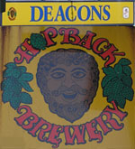 The pub sign. Deacons, Salisbury, Wiltshire