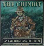 The pub sign. The Chindit, Wolverhampton, West Midlands