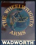 The pub sign. The Wheelwrights Arms, St Nicholas Hurst, Berkshire