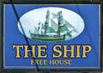 The pub sign. Ship Inn, Holy Island, Northumberland
