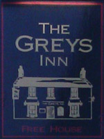 The pub sign. The Greys Inn, Embleton, Northumberland