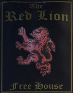 The pub sign. The Red Lion, Dunkirk, Kent