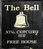 The pub sign. The Bell, Waltham St Lawrence, Berkshire