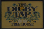 The pub sign. Digby Tap, Sherborne, Dorset