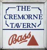 The pub sign. Cremorne Tavern, Great Yarmouth, Norfolk