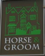 The pub sign. Horse & Groom, Guildford, Surrey