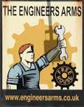 The pub sign. Engineers Arms, Henlow, Bedfordshire