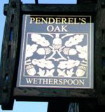 The pub sign. Penderel's Oak, Holborn, Central London
