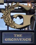 The pub sign. The Grosvenor, Edinburgh, Edinburgh, City of