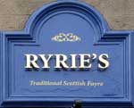 The pub sign. Ryrie's, Edinburgh, Edinburgh, City of