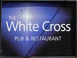 The pub sign. White Cross, Lancaster, Lancashire