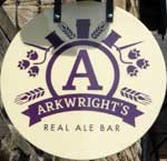 The pub sign. Arkwight's Real Ale Bar, Belper, Derbyshire