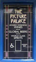 The pub sign. Picture Palace, Braintree, Essex