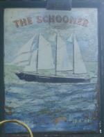 The pub sign. Schooner, Gateshead, Tyne and Wear