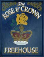 The pub sign. Rose & Crown, Snettisham, Norfolk