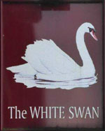 The pub sign. The White Swan, Barrowby, Lincolnshire