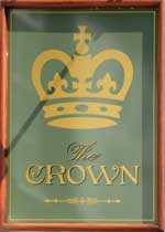 The pub sign. Crown, Hyde Lea, Staffordshire