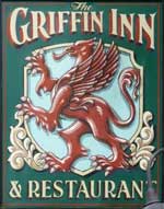 The pub sign. Griffin, Pitsford, Northamptonshire