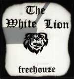 The pub sign. White Lion, Brooke, Norfolk
