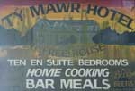 The pub sign. Ty Mawr Hotel, Llanbedr, Gwynedd