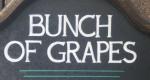 The pub sign. Bunch of Grapes, City, Central London