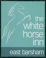 The pub sign. White Horse Inn, East Barsham, Norfolk