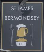 The pub sign. St James of Bermondsey, Bermondsey, Central London