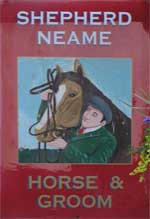 The pub sign. Horse & Groom, Ramsgate, Kent