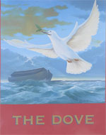 The pub sign. The Dove Inn, Dargate, Kent