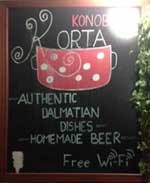 The pub sign. Konoba Korta, Split, Croatia