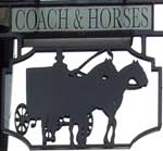 The pub sign. Coach & Horses, Ashbourne, Derbyshire