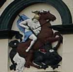 The pub sign. George and Dragon, Ashbourne, Derbyshire