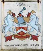 The pub sign. Wheelwrights Arms, Gorleston-on-Sea, Norfolk