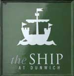 The pub sign. The Ship, Dunwich, Suffolk