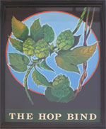 The pub sign. The Hop Bind, Cottenham, Cambridgeshire