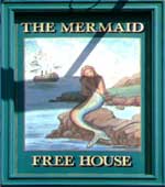 The pub sign. The Mermaid, St Albans, Hertfordshire
