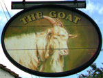 The pub sign. The Goat, St Albans, Hertfordshire