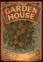 The pub sign. The Garden House, Banham, Norfolk