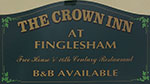 The pub sign. The Crown Inn, Finglesham, Kent