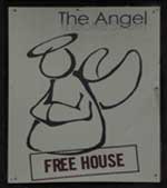 The pub sign. Angel, Woodbridge, Suffolk