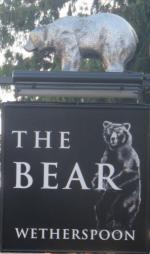The pub sign. The Bear, Melksham, Wiltshire