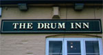 The pub sign. The Drum Inn, Stanford North, Kent