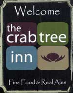 The pub sign. The Crabtree Inn, Lancing, West Sussex
