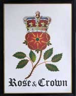 The pub sign. Rose & Crown, Fletching, East Sussex