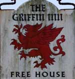 The pub sign. The Griffin Inn, Fletching, East Sussex