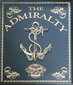 The pub sign. The Admiralty, Charing Cross, Central London