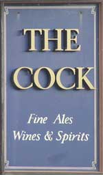 The pub sign. The Cock, Barford, Norfolk