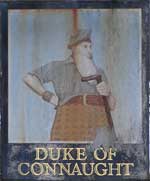 The pub sign. Duke of Connaught, Norwich, Norfolk