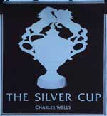 The pub sign. Silver Cup, Harpenden, Hertfordshire