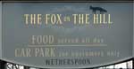 The pub sign. The Fox on the Hill, Denmark Hill, Greater London